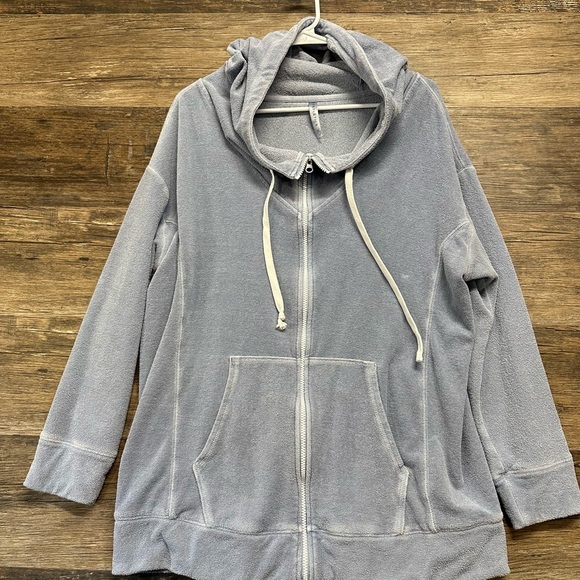 Fabletics Full Zip-Up Terry Oversized Hoodie - Picture 1 of 4